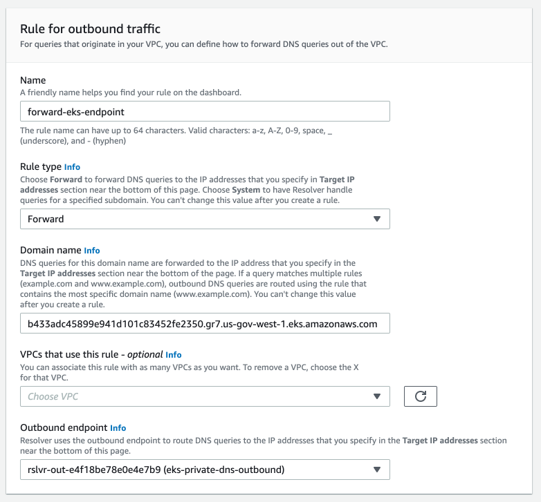 Route53 Resolver Rule Outbound